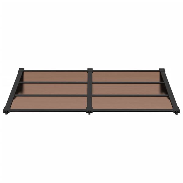 vidaXL Daszek nad drzwi, czarny, 152,5x90 cm, poliwęglan