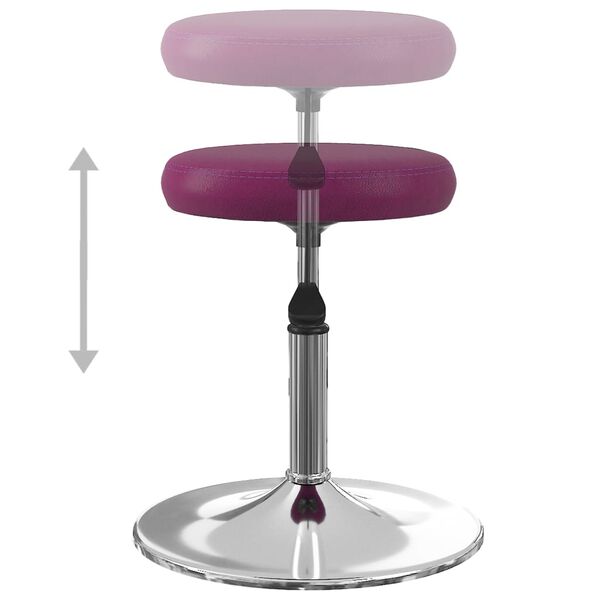 vidaXL Stołek do masażu, obity sztuczną sk&oacute;rą, fioletowy