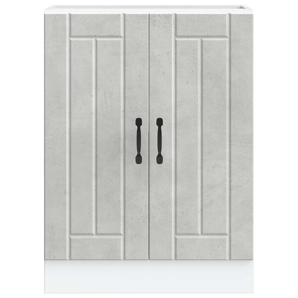 vidaXL Szafka dolna pod zlew "Lucca" Beton Szary Drewno klejone