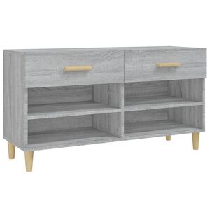 vidaXL Szafka na buty, szary dąb sonoma, 102x35x55 cm