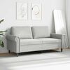 vidaXL Sofa 2-osobowa, jasnoszara, 140 cm, tapicerowana aksamitem