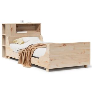 vidaXL Rama ł&oacute;żka bez materaca, 75x190 cm, lite drewno sosnowe
