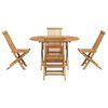 vidaXL Zestaw do jadalni w ogrodzie 5 pcs Brązowy Lite drewno tekowe