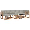 vidaXL Zestaw sof na zewnątrz z poduszką 8 pcs Naturalny i Jasny Szary