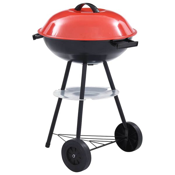 vidaXL Przenośny grill węglowy XXL, z k&oacute;łkami, 44 cm