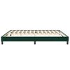 vidaXL Ł&oacute;żko Box Spring bez materaca Ciemnozielone 200x210 cm Aksamit