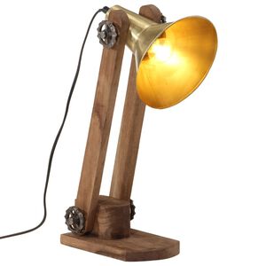 vidaXL Lampa stołowa, 25 W, antyczny mosiądz, 23x13x52 cm, E27