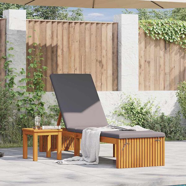 vidaXL Leżak Olej Naturalny 200 x 55 x 94 cm Lite drewno akacjowe