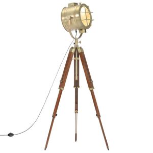 vidaXL Lampa podłogowa na tr&oacute;jnogu, lite drewno mango, 165 cm