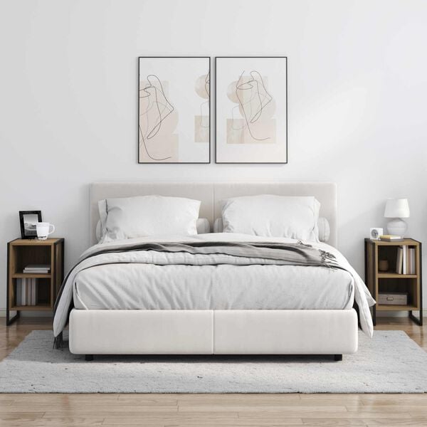 vidaXL Stolik nocny Dąb rzemieślniczy 39.5 x 30 x 50 cm