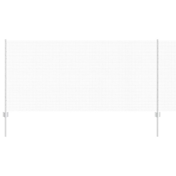 vidaXL Ogrodzenie z słupkiem Srebrny 1 x 50 m Stal