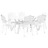 vidaXL Zestaw do jadalni w ogrodzie 7 pcs Biały Aluminium