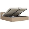 vidaXL Rama ł&oacute;żka z podnośnikiem, cappuccino, ekosk&oacute;ra, 160 x 200 cm