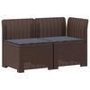 vidaXL Sofa Ogrodowa 2-osobowa z Poduszkami w Wyglądzie Rattanowym PP