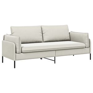 vidaXL Sofa 3-osobowa kremowy 222 x 81 x 89 cm Welur
