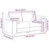 vidaXL Sofa dwuosobowa czarna 160x77x82 cm aksamitna