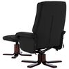 vidaXL Rozkładany fotel masujący z podnóżkiem, czarny, sztuczna skóra