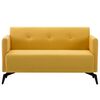vidaXL 2-osobowa sofa tapicerowana tkaniną, 115x60x67 cm, ż&oacute;łta