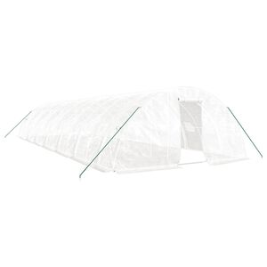 vidaXL Szklarnia ze stalową ramą, biała, 70 m&sup2;, 14x5x2,3 m