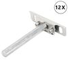 vidaXL Wsporniki p&oacute;łek pływających, 12 szt., &Oslash;12x100 mm, stal węglowa