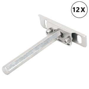 vidaXL Wsporniki p&oacute;łek pływających, 12 szt., &Oslash;12x100 mm, stal węglowa