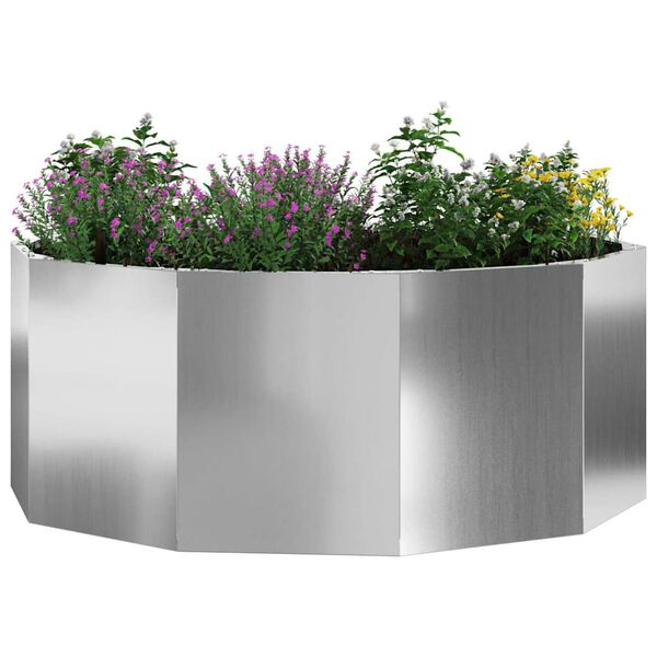 vidaXL Donica Srebrny 90 x 90 x 35 cm Stal Galwanizowana