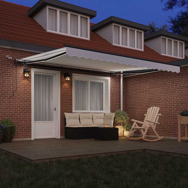 vidaXL Tkanina Zadaszenia z Biały 400 &times; 300 cm Poliester