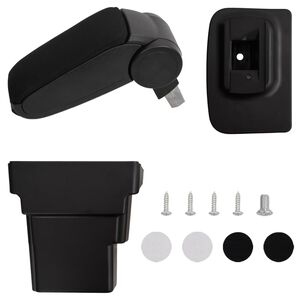 vidaXL Podłokietnik samochodowy, czarny, 17x32x(37-53) cm, ABS