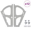 vidaXL Zawias do szuflady Flip 12 szt. Srebrny 235 x 155 x 30 mm