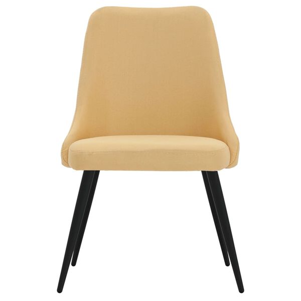 vidaXL Obrotowe krzesła stołowe, 4 szt., ż&oacute;łte, obite tkaniną