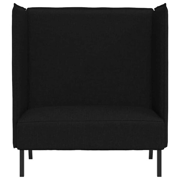vidaXL Sofa z wysokim oparciem Czarny 109 x 56 x 121 cm tkanina