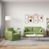 vidaXL Sofa 2 pcs Jasnozielony
