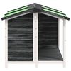 vidaXL Buda dla psa, szara, 96x87x80,5 cm, drewno sosnowe