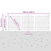 vidaXL Słupek ogrodzeniowy. Szary 50 x 0,6 m (siatka 36 mm) Stal i PVC