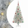 vidaXL Choinka z 150 diodami LED z podstawą Srebrny 150 cm PET