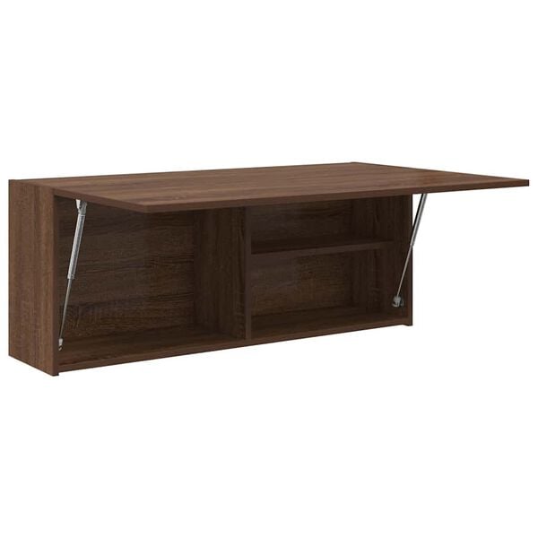 vidaXL Wisząca szafka łazienkowa, brązowy dąb, 100x25x40 cm