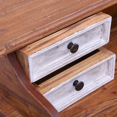 vidaXL Sekretarzyk z szufladami, 90x50x101 cm, lite drewno z odzysku