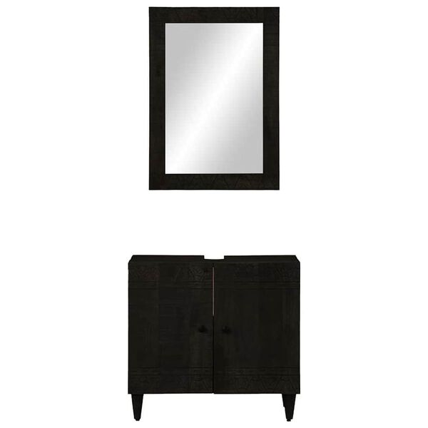 vidaXL 2-cz. zestaw mebli łazienkowych, lite drewno mango