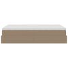 vidaXL Rama ł&oacute;żka otomana z materacem, cappucino, 120x190 cm, ekosk&oacute;ra