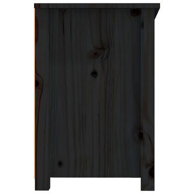vidaXL Szafka pod TV, czarna, 114x35x52 cm, lite drewno sosnowe
