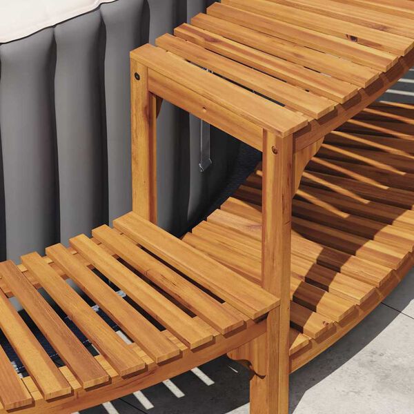 vidaXL Otoczenie wanny z gorącą wodą p&oacute;łokrągłe 252 x 112 x 55,5 cm