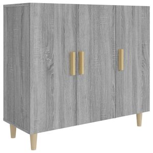 vidaXL Szafka, szary dąb sonoma, 90x34x80 cm, materiał drewnopochodny