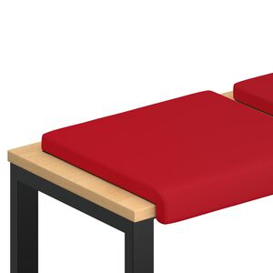 vidaXL Poduszka na ławkę 2 szt. Ekosk&oacute;ra czerwony Głębokość 35 cm