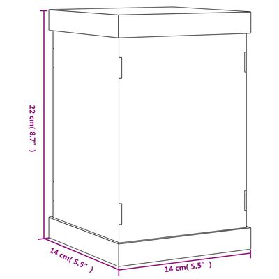 vidaXL Pudełko ekspozycyjne, przezroczyste, 14x14x22 cm, akrylowe