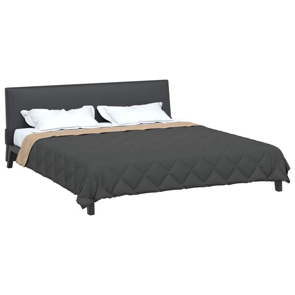 vidaXL Kołdra na cały rok Antracyt i Taupe 240 x 260 cm Mikrofibra