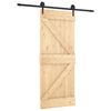 vidaXL Drzwi przesuwne Naturalny i czarny 85 x 210 cm