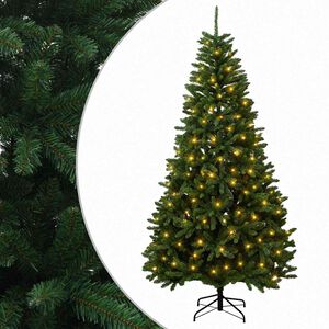 vidaXL Sztuczna choinka z zawiasami 210 cm 300 LED Ciepła biel