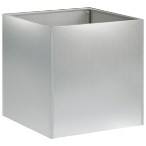 vidaXL Doniczka ogrodowa srebrny 20 x 20 x 20 cm Stal ocynkowana