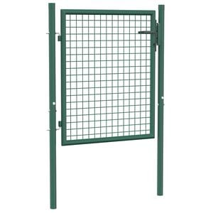 vidaXL Brama ogrodzeniowa stalowa 100x75 cm zielona