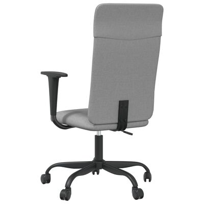 vidaXL Krzesło biurowe z regulowaną wysokością, jasnoszare, tkanina